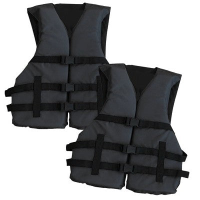  2 Pack Life Jacket Paddle Vest; Coast Guard Approved Type III PFD Life Vest Flotation Device; Jet Ski, Wakeboard, Kayak Vest