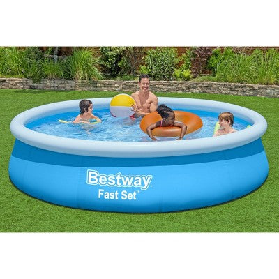  Bestway Fast Set – 12' Inflatable Round Pool With Filter Pump, Family Swimming