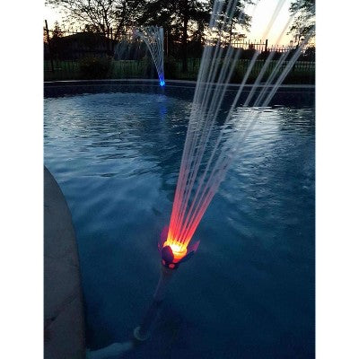  Magic Pool LED Water Powered Swimming Pool Fountain With Color Changing Light Bulb For Swimming Pool Accessories And Pool Decor