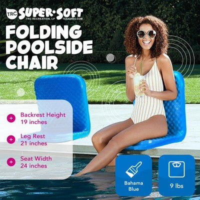  TRC Recreation Super Soft 19 Inch Foam Folding Lake Pool Lounge Chair