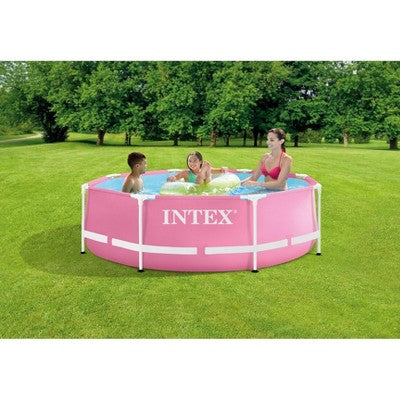  Intex PINK Metal Frame 8FT X 30IN Above Ground Pool Set With Pump