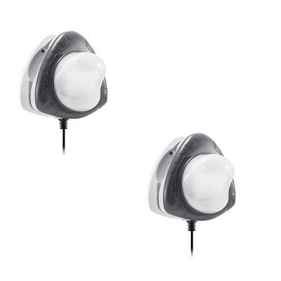  Intex Above Ground Underwater LED Magnetic Swimming Pool Wall Light (2 Pack)