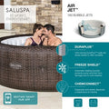  Bestway Coleman St Moritz AirJet Inflatable Hot Tub With EnergySense Cover, 2-Pack SaluSpa Spa Seat And 2 Sets Of SaluSpa Padded Headrest Pillows