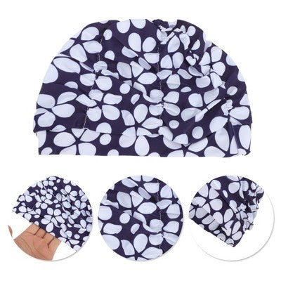  Unique Bargains Nylon Floral Pattern Swimming Cap 1 Pc