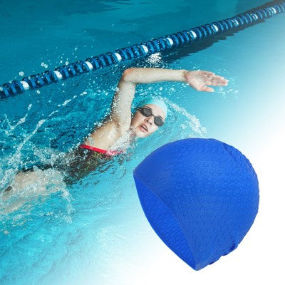  Unique Bargains Silicone Waterproof Embossed Swim Cap 1 Pc