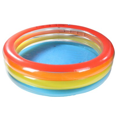  Pool Central 73.5" Vibrantly Colored Inflatable Swimming Pool With Translucent Walls