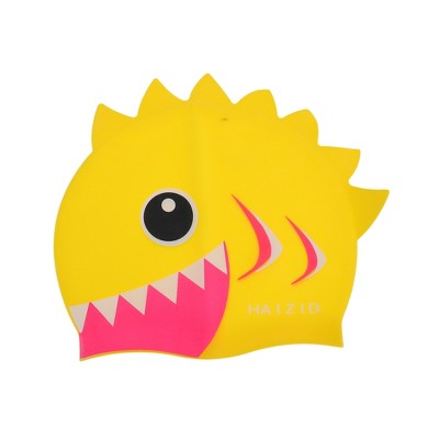  Unique Bargains Kid's Silicone Cartoon Shark Tooth Swim Cap 1 Pc
