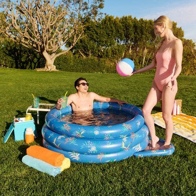  Quiksilver 3 Ring Inflatable Pool With Basin