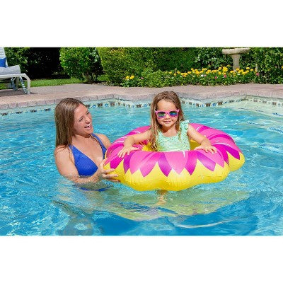  Poolmaster Swimming Pool Inflatable Flower Baby Rider Float - Yellow