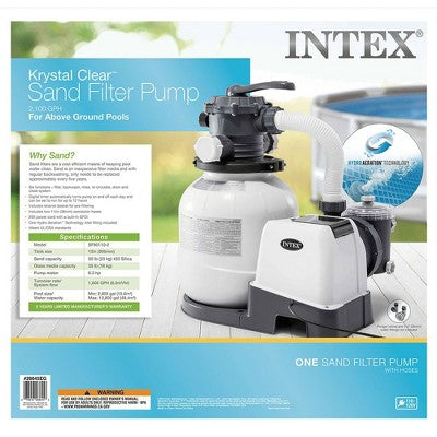 Intex Sand Filter Pump W/ Timer Bundled W/ Plunger Valves Gaskets & Nuts (2 Pack)