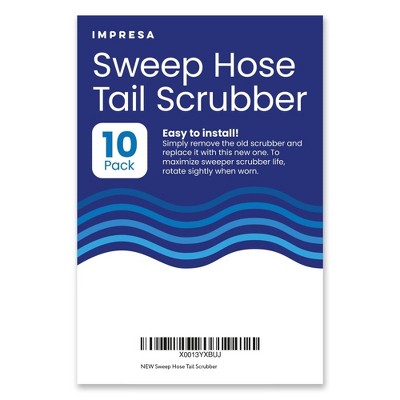  Impresa Pool Sweep Tail Scrubber - 10 Pack - Compatible With Polaris Vac-Sweep Pool Cleaner Hose Tail