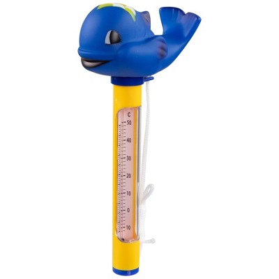  Northlight 9" Blue Whale Floating Swimming Pool Thermometer With Cord