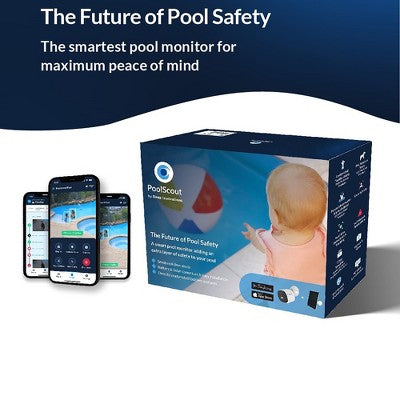  PoolScout: Wireless Pool Security Camera, Battery & Solar, Drowning Alarm