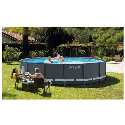  Intex 16ft X 48in Ultra XTR Pool Set With Sand Filter Pump, Ladder, Ground Cloth & Pool Cover