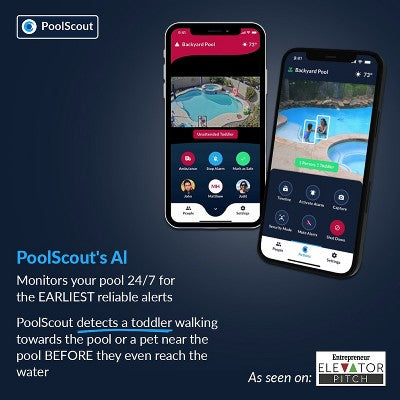  PoolScout: Wireless Pool Security Camera, Battery & Solar, Drowning Alarm