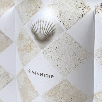  MINNIDIP Exclusive Resort Collection Tufted Pool 125 Gal Novelty Kiddie Pool - Travertine Shells: PVC Inflatable With Drain Plug