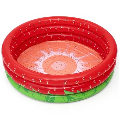  Bestway H2OGO! Sweet Strawberry Pool - 66" X H15 - Inflatable 3-Ring Play Pool, Kids,103 Gallon, Ages 2+