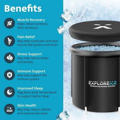  Explore Ice Bath Pro Max Extra Large Outdoor Athlete Cold Plunge Bath Tub