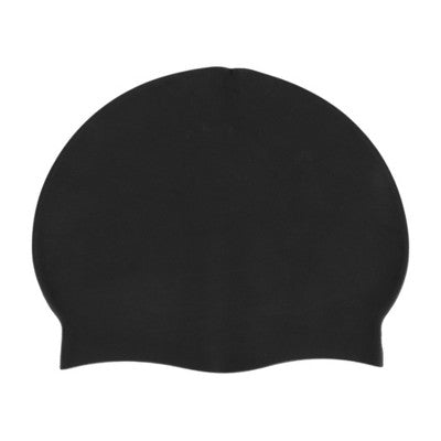  Unique Bargains Silicone Moon Mermaid Pattern Waterproof Swim Cap Black White 1 Pc
